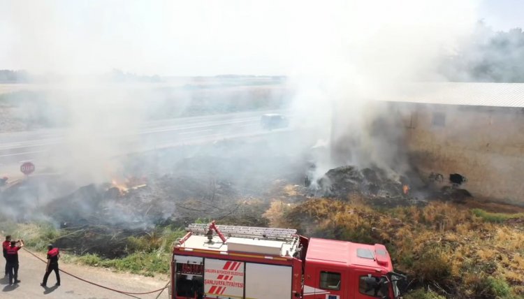 Akçakale yolu üzerinde fabrikada yangın çıktı