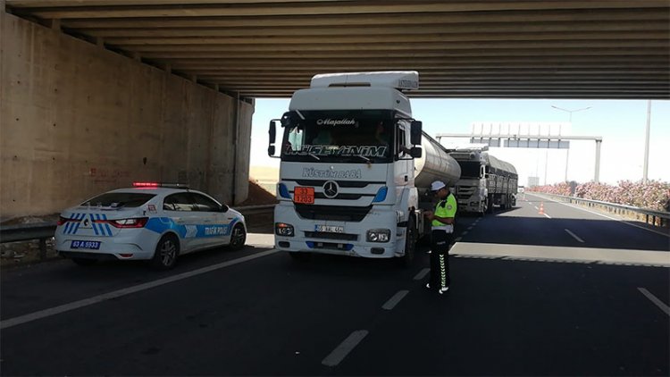 Şanlıurfa’da ağır tonajlı araçlar denetlendi