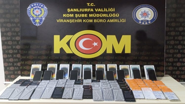 Viranşehir’de gümrük kaçağı cep telefonu operasyonu